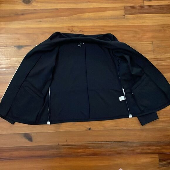 Peace of Cloth Black Full Zip Jacket Womens Size Medium Minimalist Travel Work - Picture 4 of 11